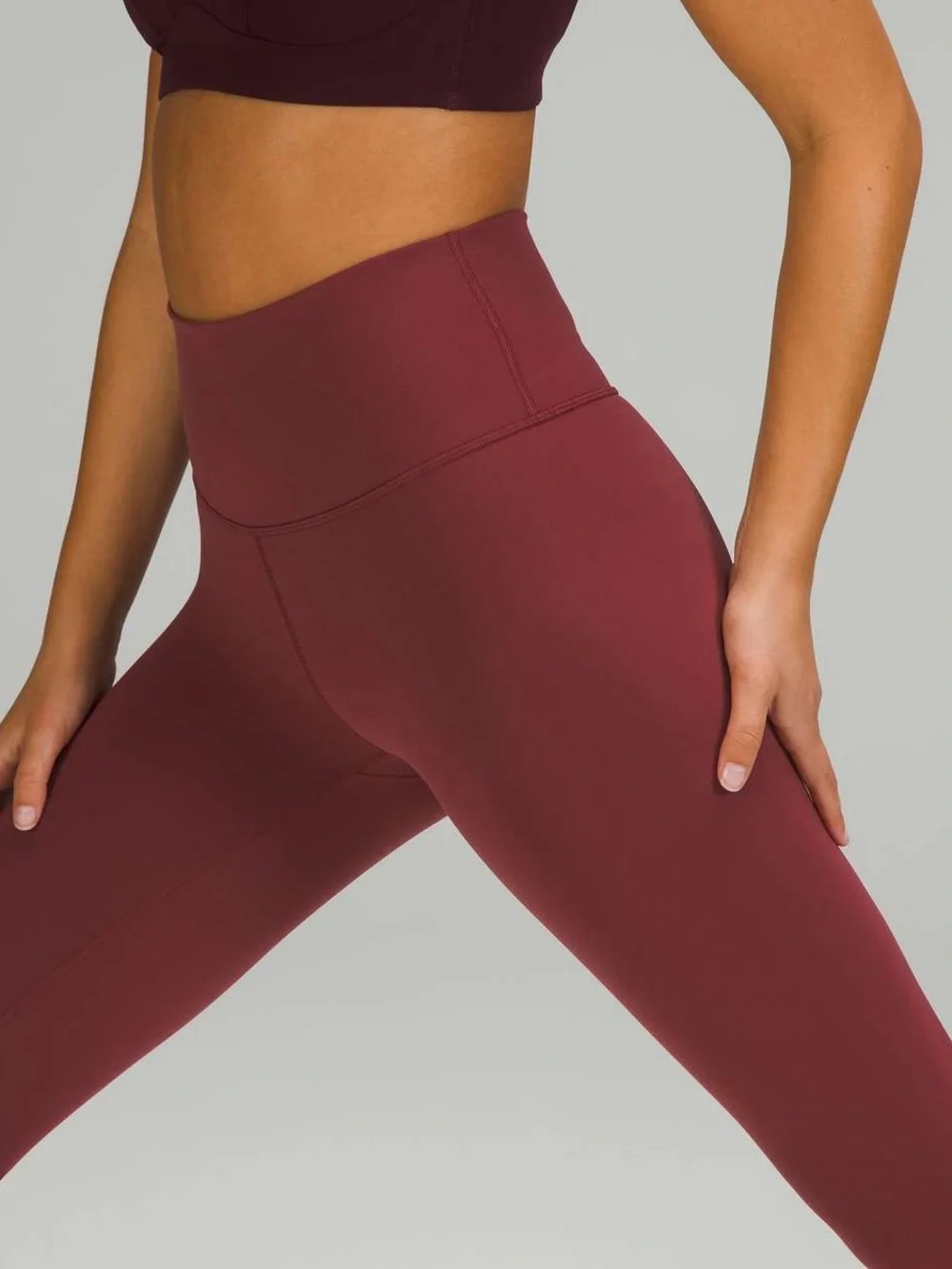 Lululemon Athletica Wunder Train High-Rise Crop 23” Leggings, Mulled Wine sz. 4